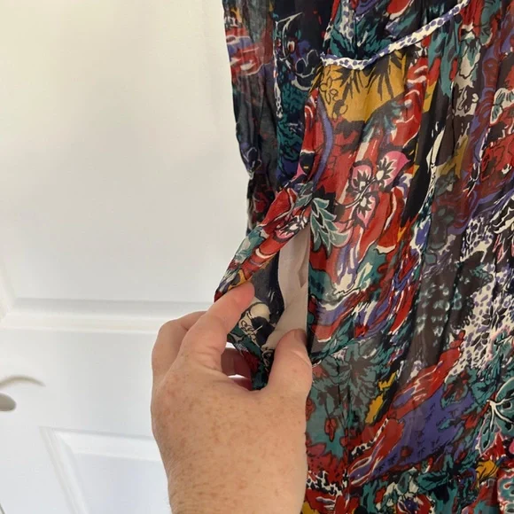 Maeve Annabella Floral Boho Maxi Dress Anthropology Size 2P - Picture 5 of 10